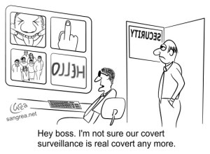 Surveillance camera cartoon