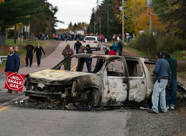 New Brunswick Oct 17 burnt car